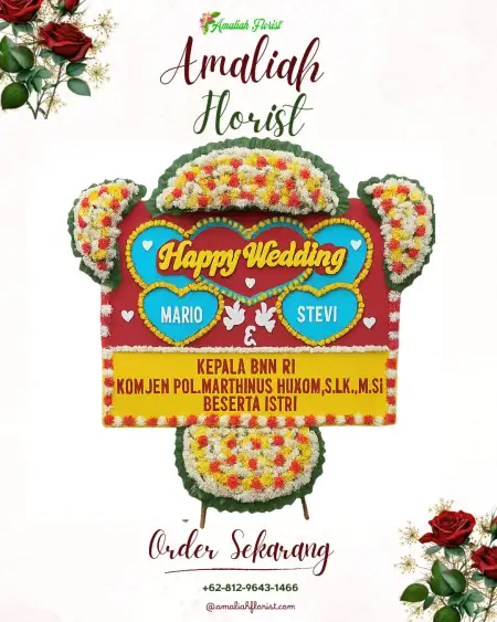 Papan Bunga Pernikahan Badran Sari